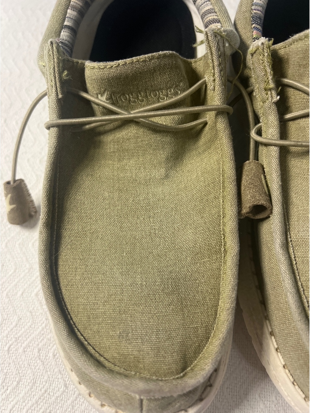 Frogg Toggs Men's Lightweight Olive Green Slip-On Loafers Size 7